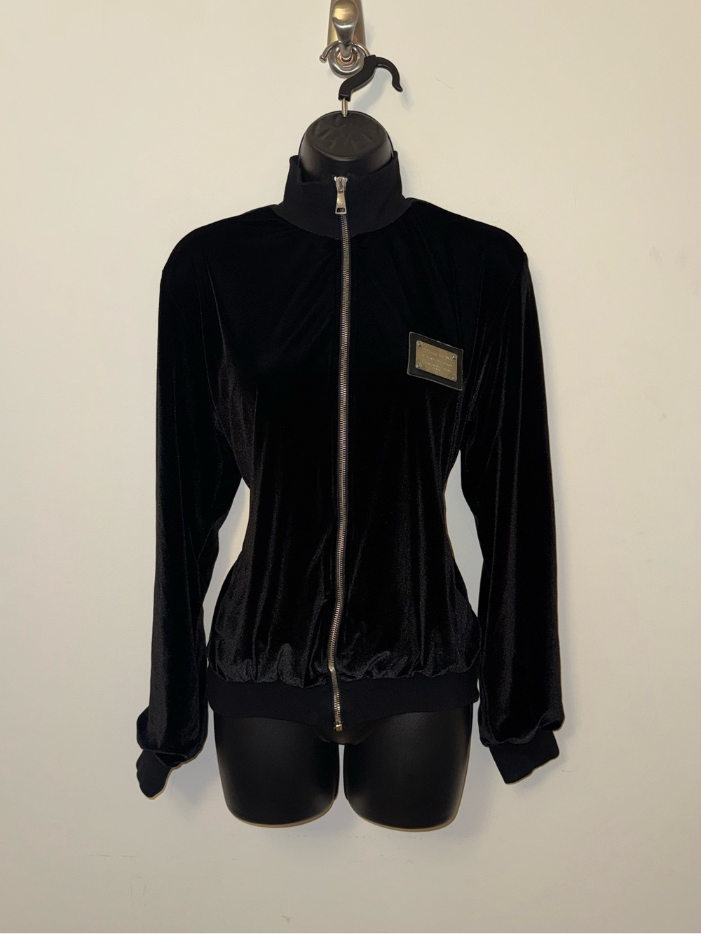 Dolce & Gabbana Vintage Black Velvet Track Jacket